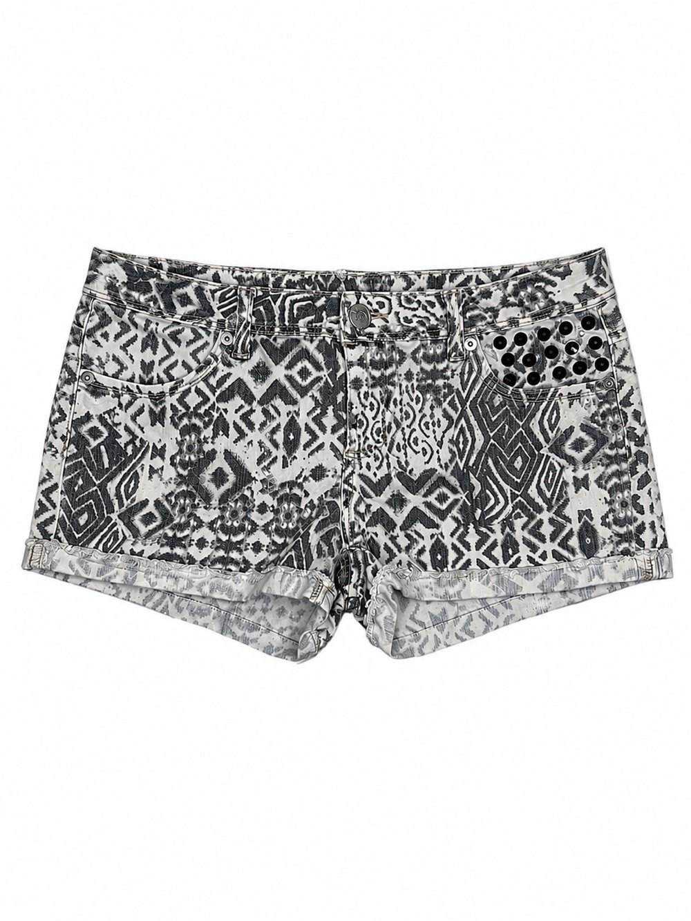 Mossimo Supply Co Women’s Size 7 Tribal Print Studded Denim Shorts